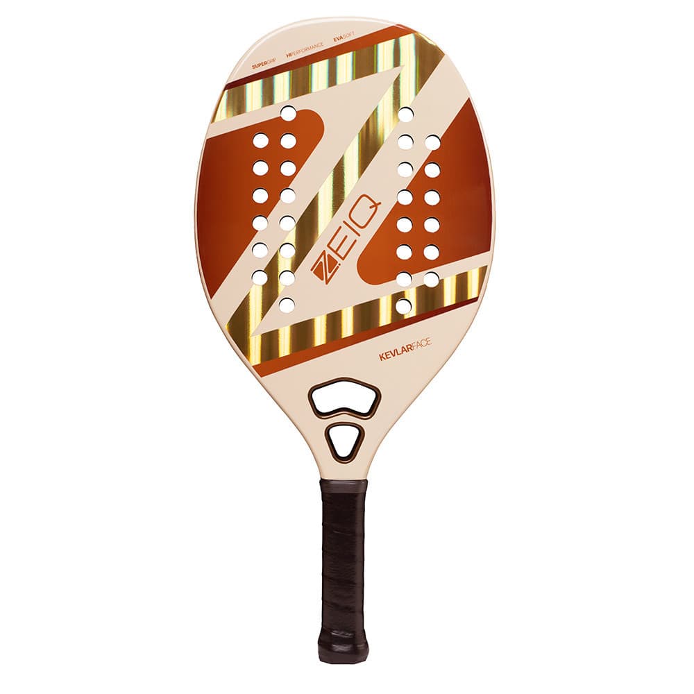 Raquete Beach Tennis Zeiq Classic Kevlar 28 Furos Profissional