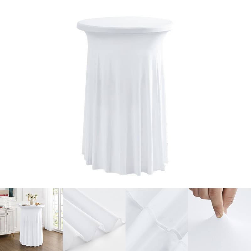 Moderno simples High-End banquete comercial Cocktail Bar conjunto redondo sol saia conjunto de mesa elástica