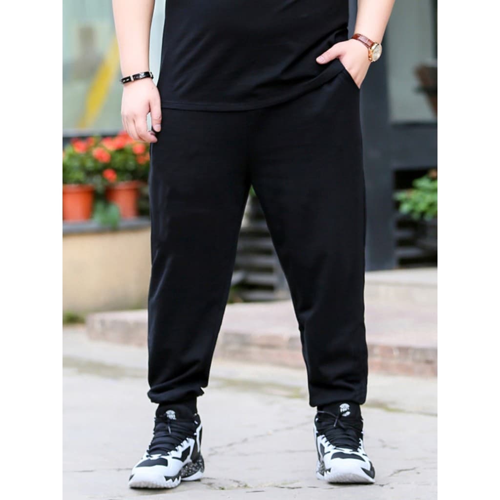 W inverno velo-calças de lã mais gordura plus size calças esportivas masculino cara gordo calças casuais gordura calças
