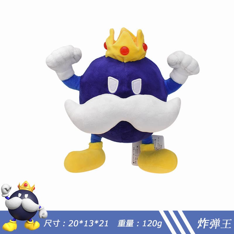 Super Mario novo produto rei bob pelúcia preto mina rei bomba rei boneca de pelúcia pingente