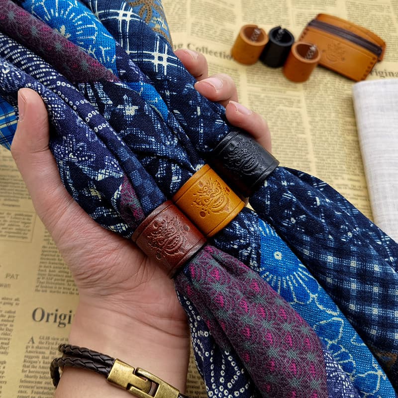 Americano vintage japonês Retro Ami cáqui lenço quadrado masculino azul tingido cachecol cachecol cachecol quadrado five