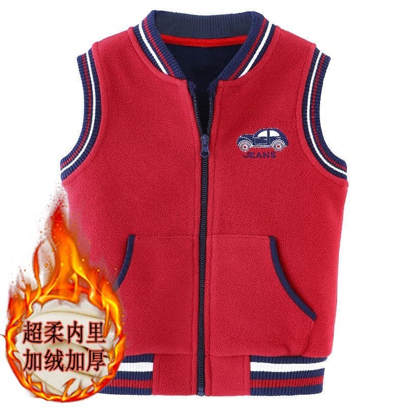 Forro de lã engrossado exterior Wear na moda menino colete bebê crianças roupas colete solto outono inverno novo estilo