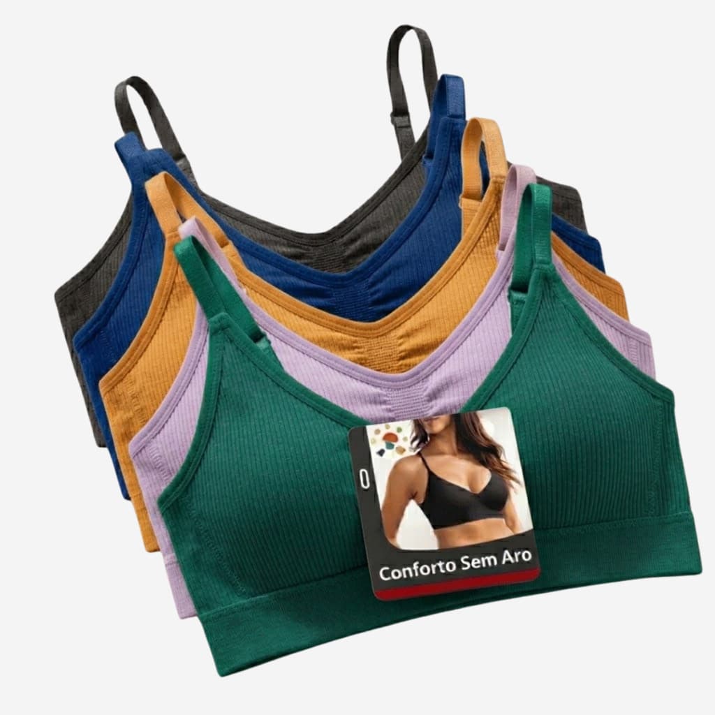 conjunto 3 ou 2 TOP Canelado  Alta Sustentação Fitness Dia a Dia  Ajustavel