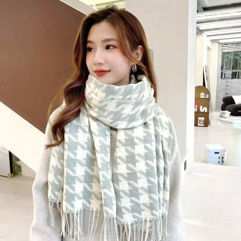 Cachecol Xadrez Feminino Lenço Pashimina Echarpe Masculino Unissex Para Frio Inverno910