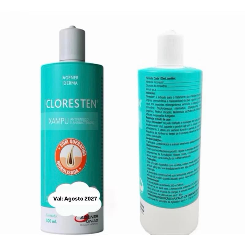 Shampoo Cloresten 500ml Agener União