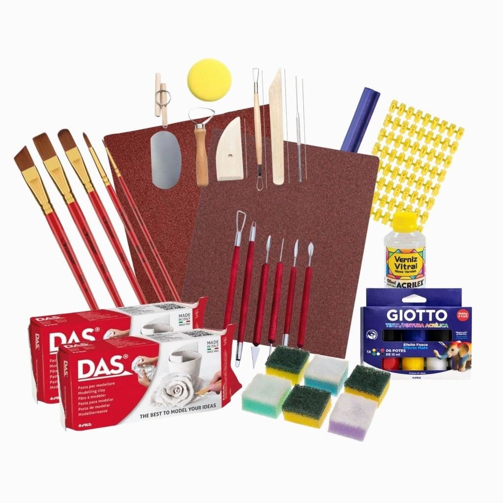 Kit 2 Massa Cerâmica Fria DAS 1kg Ferramentas e Tintas
