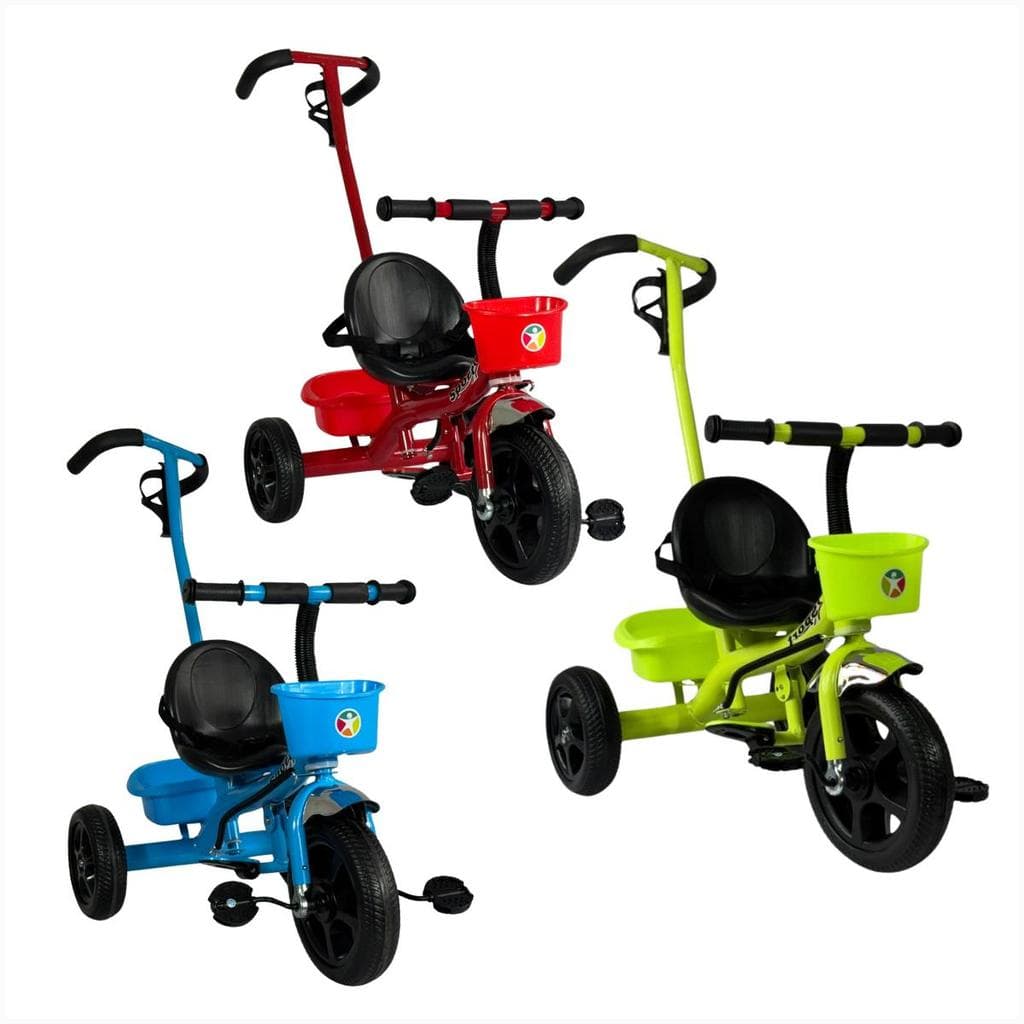 Bicicleta Triciclo Infantil Passeio Bike 2 Cestas Cinto Segurança 3 Rodas Até 30Kg