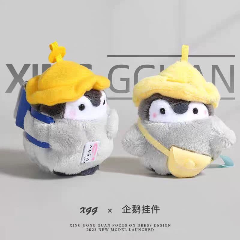Pingente de Pinguim de Viagem, Boneco Fofo Japonês, Chaveiro para Mochila, Ornamento de Pelúcia para Mochila Escolar, Bo