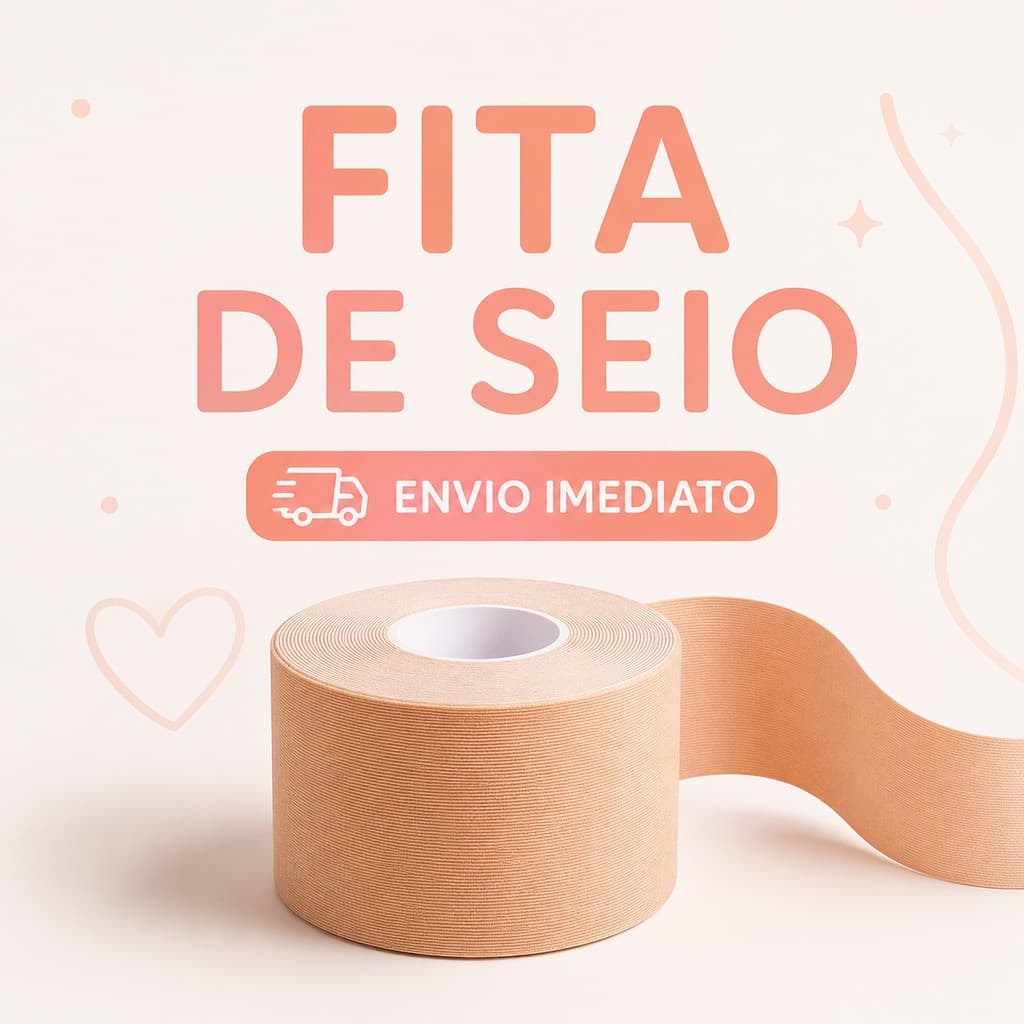 Fita de Seio Protetor de Mamilo Sutiã Mama Rolo Com 5m Marca Boob Tape
