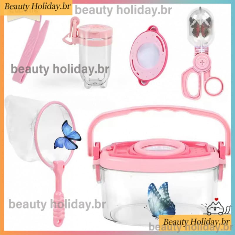 Kit 5/6 Set Observacao de Insetos Brinquedo Educativo de Pesquisa Exploração com lupa Pinça