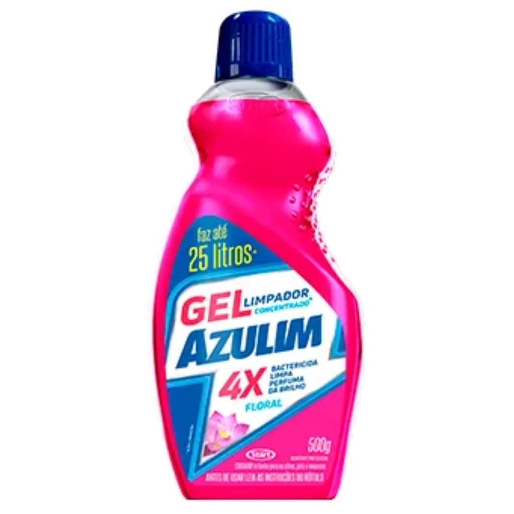 Gel Limpador Concentrado Bactericida Floral Azulim 500g