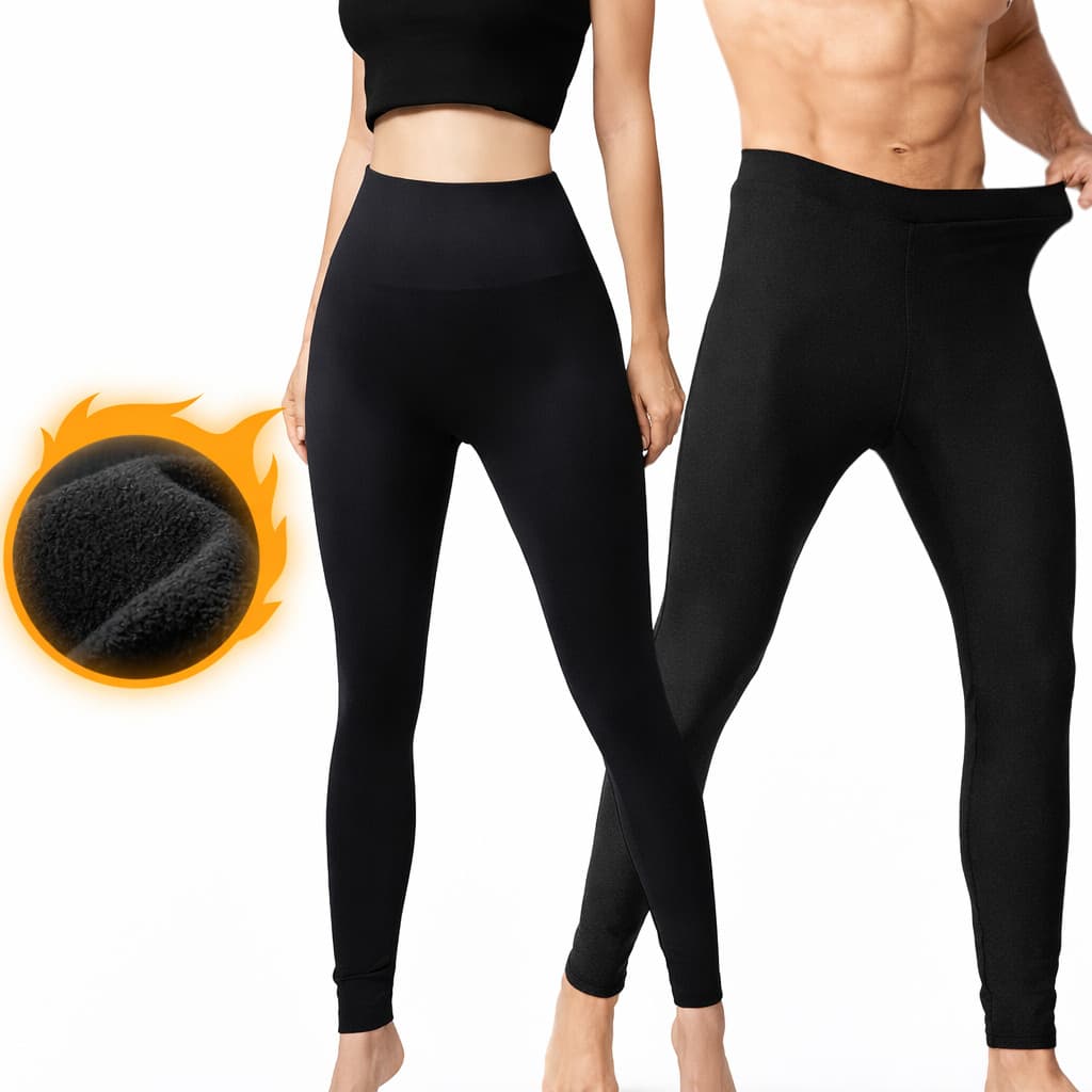 Calça Térmica Flanelada Segunda Pele Peluciada Unissex Inverno Moto Legging Frio Intenso Neve
