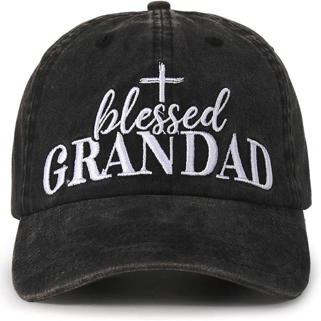 InnoBeta Blessed Grandad Gifts Hat for Men, Grandad Gifts for Christmas, Birthday, Adjustable Embroidered Baseball Cap