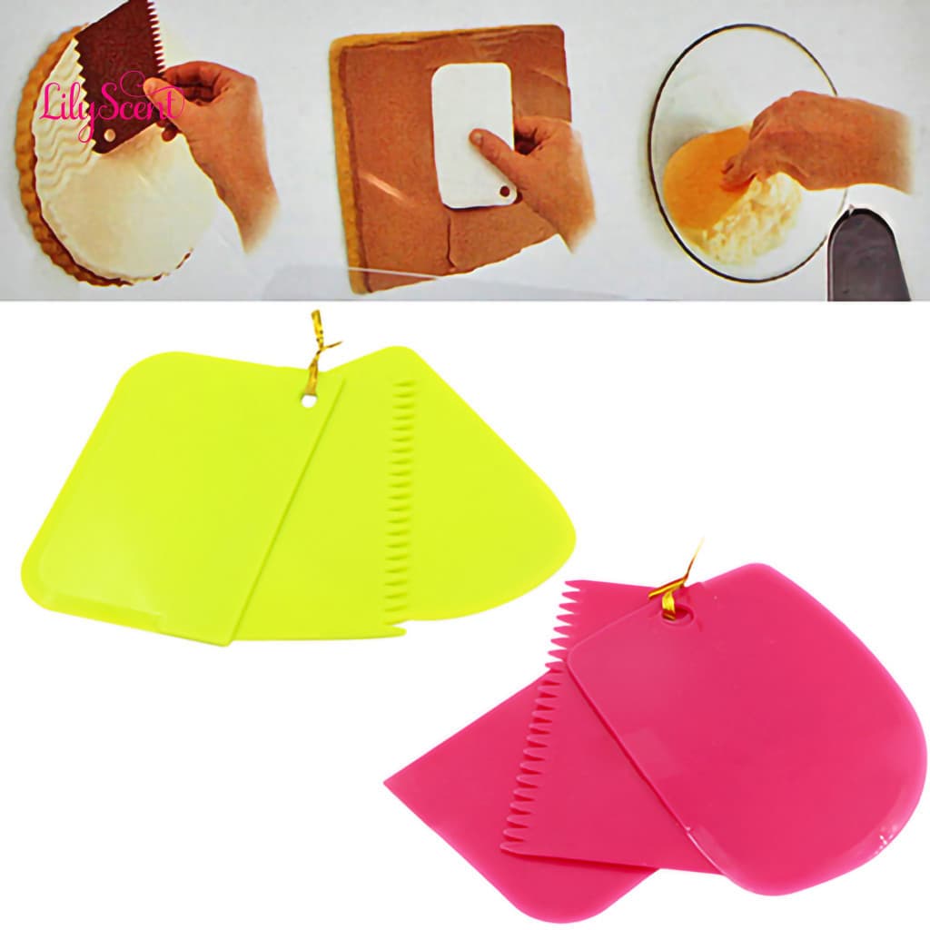 [♥ Lily] 3 Unidades De Bolo Mais Suave , Portátil , Inodoro , Reutilizável , Conveniente , Espátulas Para Decoração