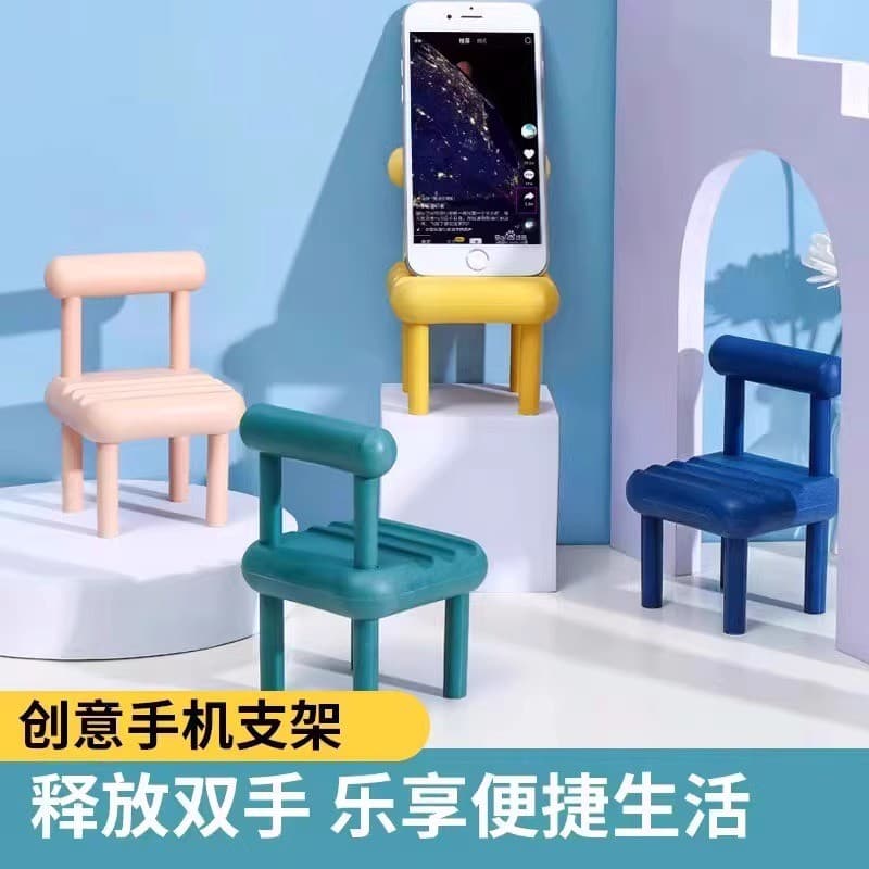 Criativo criativo exclusivo suporte para celular banco preguiçoso suporte para celular enfeites de mesa fofos brinquedos
