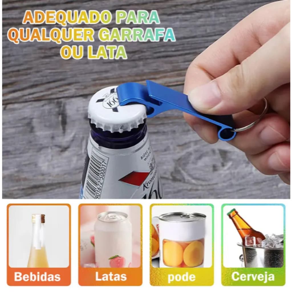 Chaveiro Abridor de Garrafas Liso Em Alumínio Não Personalizado Ideal Para Personalizar- 10/20/30/40