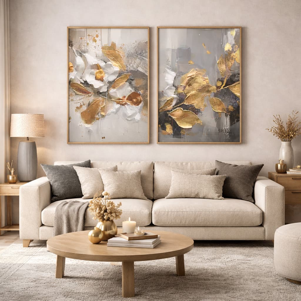 Conjunto Quadro Decorativo 50x70 cm Gigante Para Sala