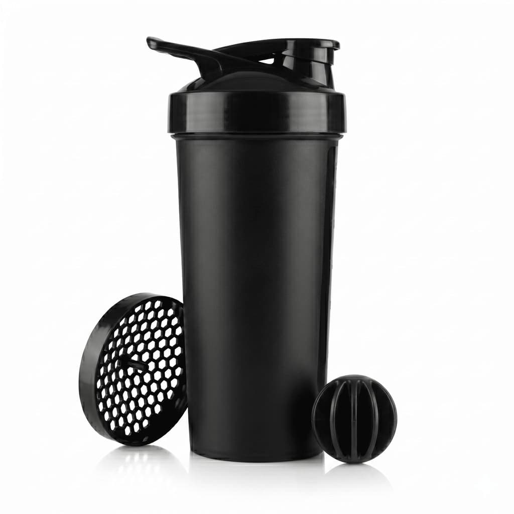 Garrafinha Coqueteleira Academia 750ml  Fitness  Com Peneira E Esfera Misturadora