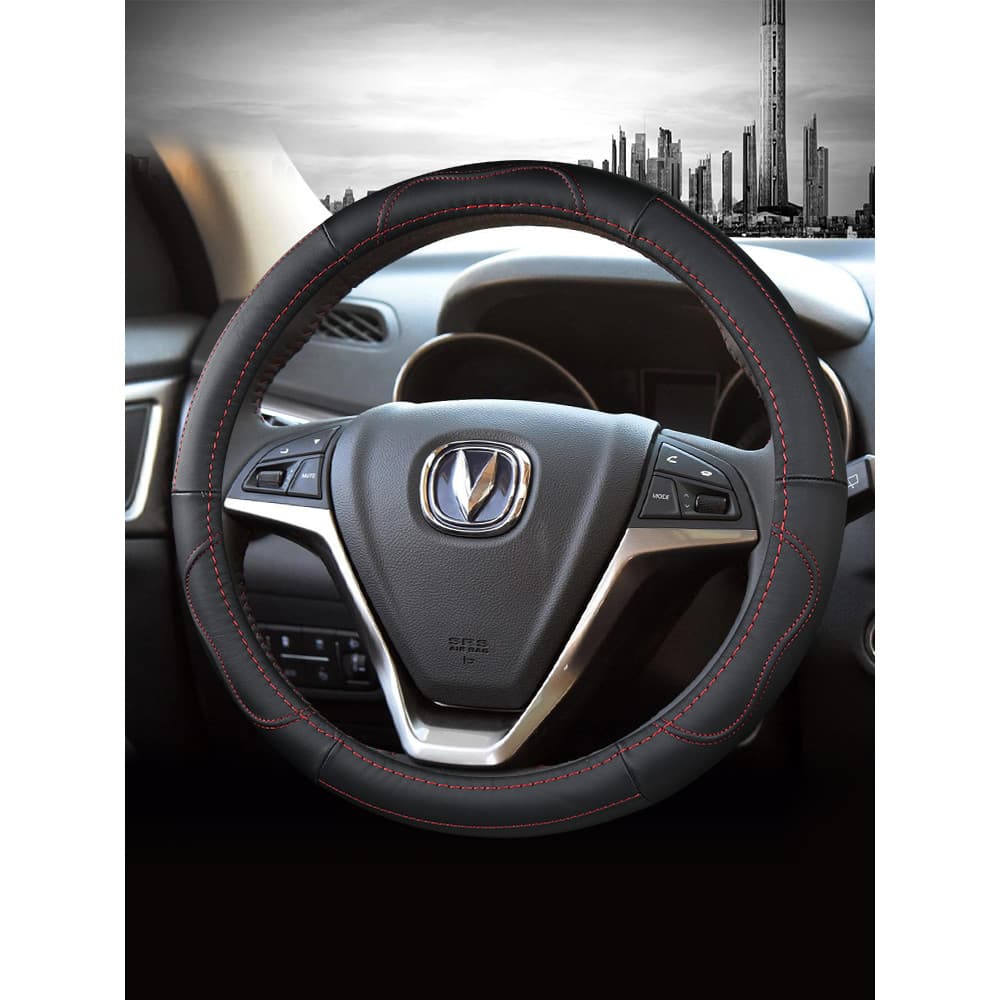 Capa de volante adequada para Changan CS55 CS35 CS75 Ono Auschang CX70 Yidong UNI-T capa de couro genuíno