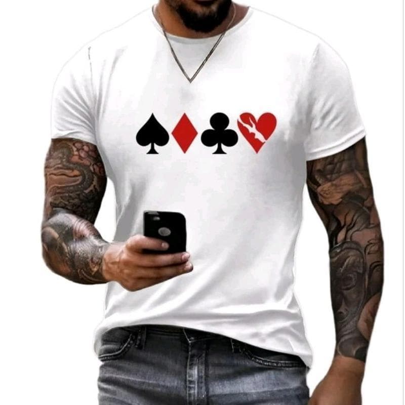 Camiseta CARTAS algodão fio 30.1 envio rápido
