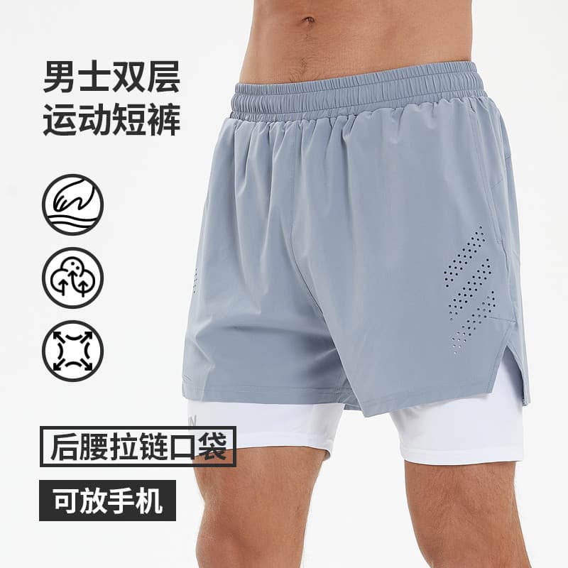 Esportes americanos correndo Shorts masculino ciclismo maratona verão treinamento de secagem rápida forro de Fitness fal