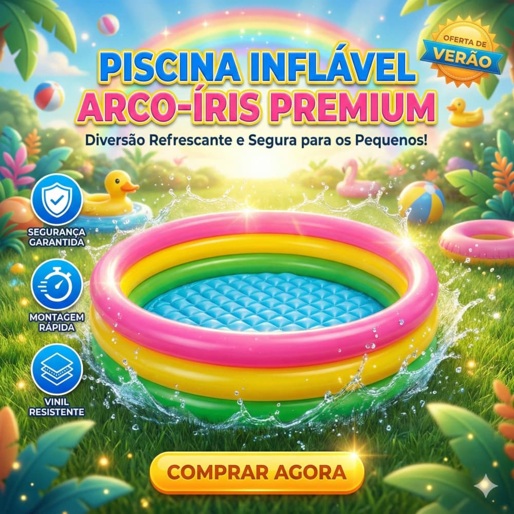 Piscina Inflável Redonda Infantil Houme 168L Vinil Criança