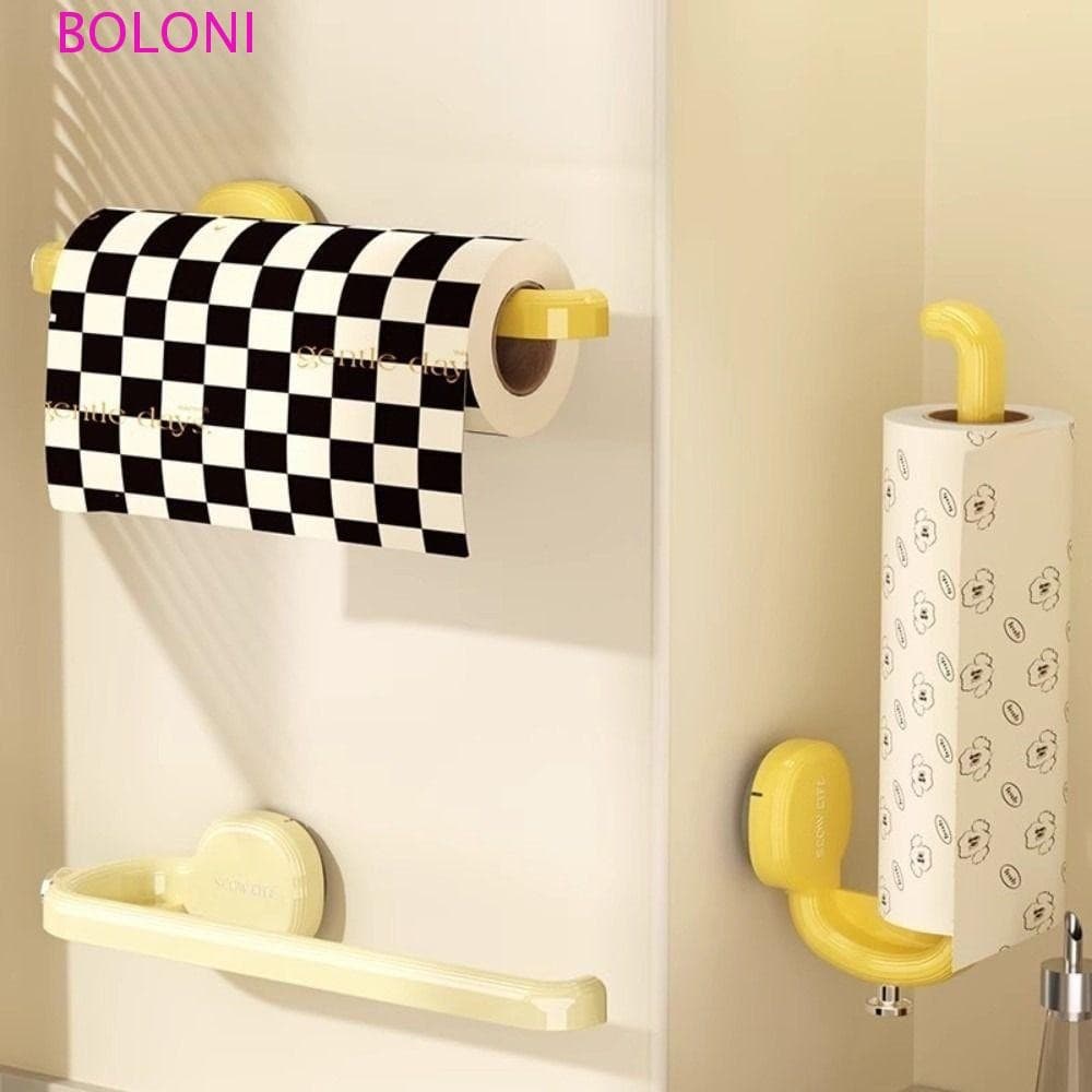 Suporte De Papel De Cozinha BOLONI , Rolo Higiênico Montado Na Parede Sem Perfuração , Toalheiro Com Ventosa