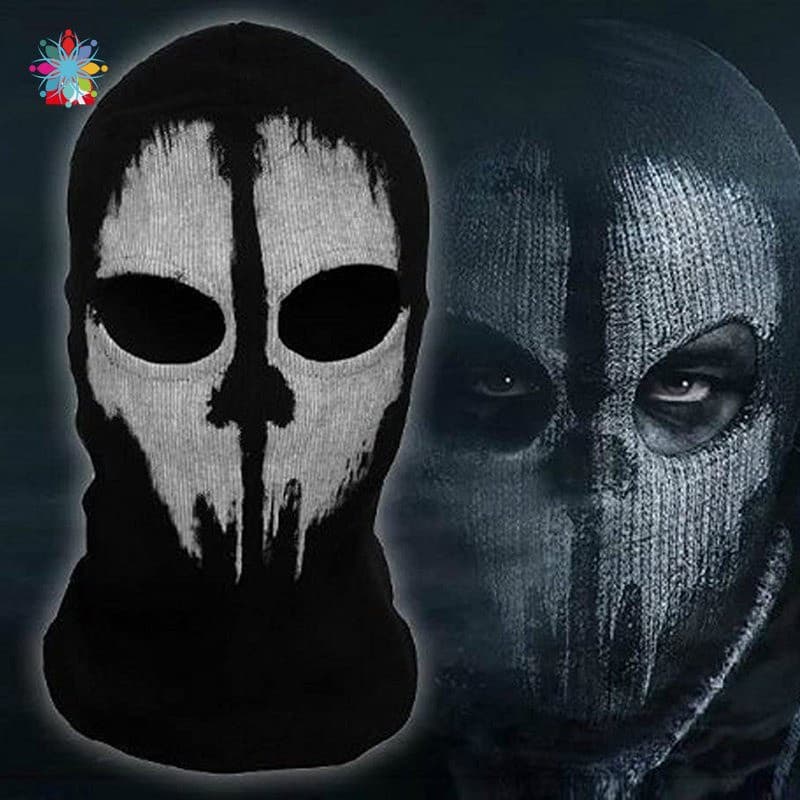 Pixnor ? Call of Duty 10 Fantasmas Capuzes Crânio Esqueleto Máscara De Cabeça Balaclavas 09 MM