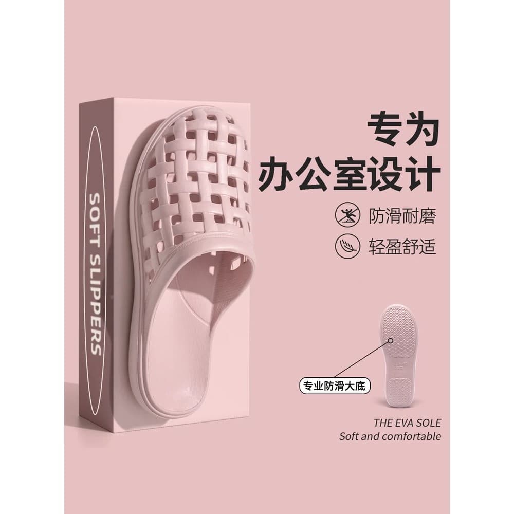 Baotou meia chinelos femininos ao ar livre 2025 novo estilo idosos antiderrapante adequado para chinelos de trabalho esc