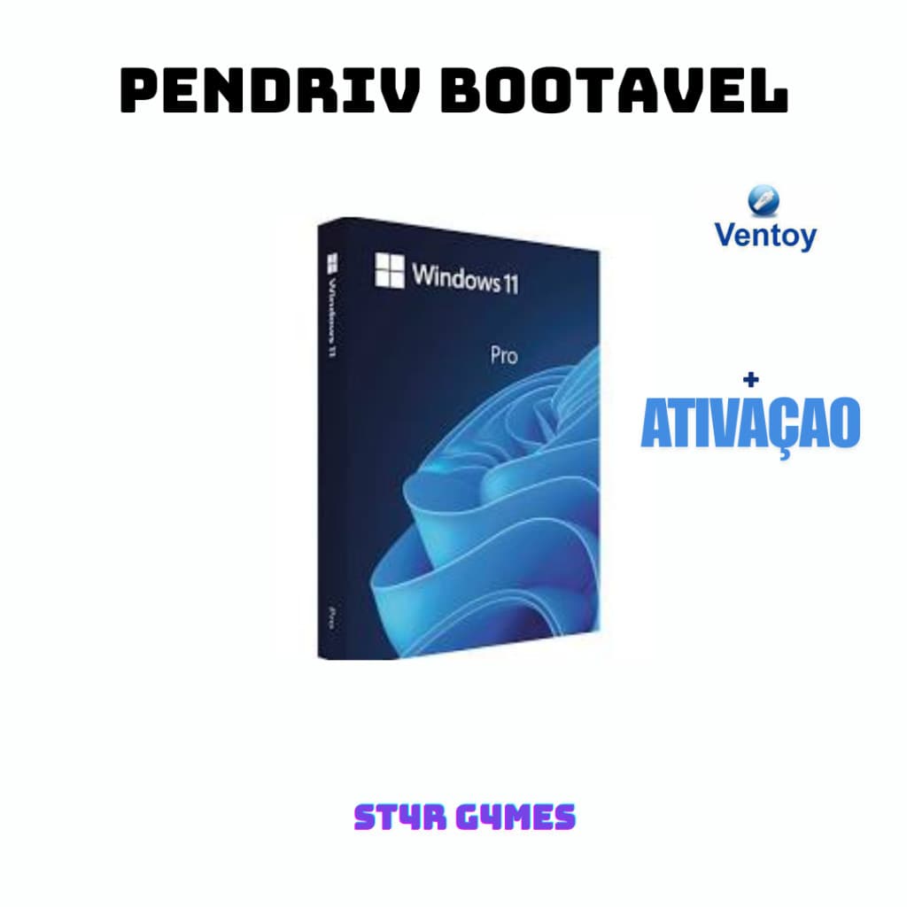Pen Drive Bootável Windows 8.1/ 10/ 11 + ativaçao