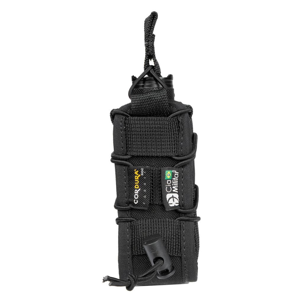 PORTA LANTERNA MODULAR PARA CAPA TÁTICA - CIA MILITAR - PRETO