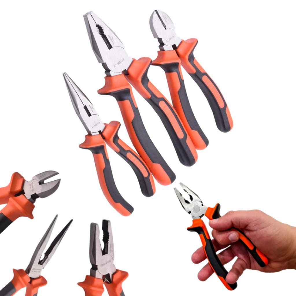 Alicate 8” Universal Corte e Decapa Fios Ferramenta Profissional