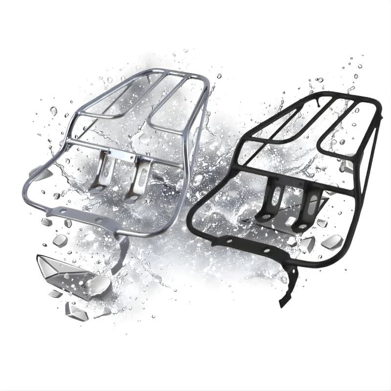 Bagageiro Titan 150 Cromado e Preto 2004 2005 2006 2007 2008