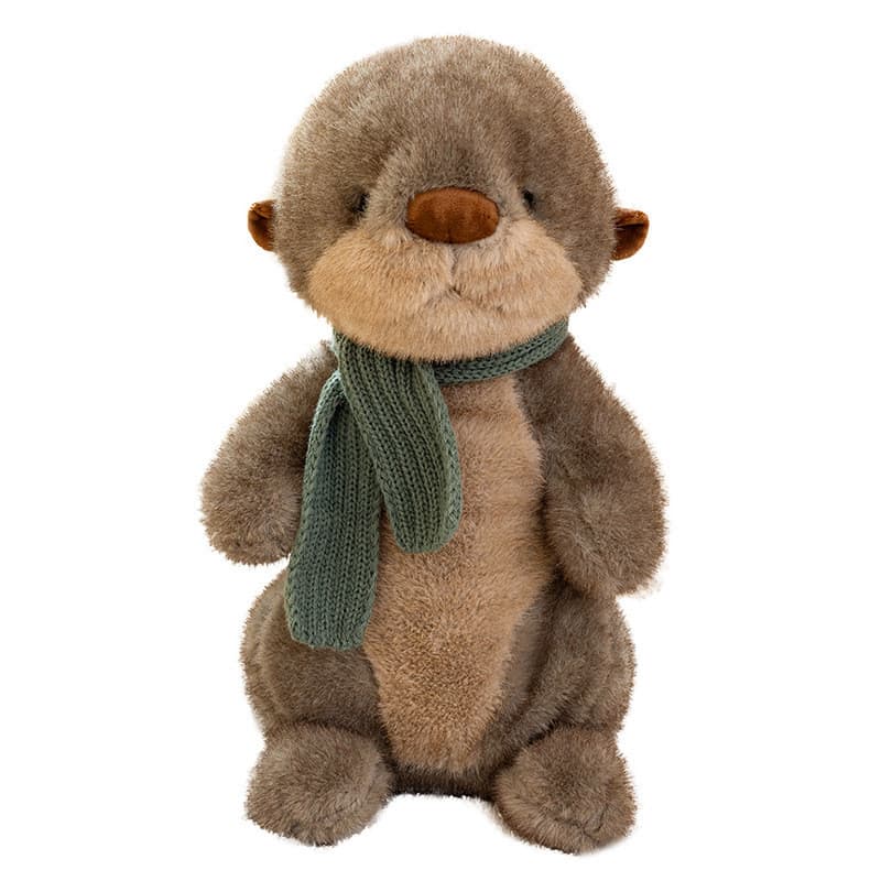 Adorável Cachecol Lontra Do Mar Brinquedo De Pelúcia Macio , Bicho Fofo , Presente De Boneca Confortável Para Dormir Cri