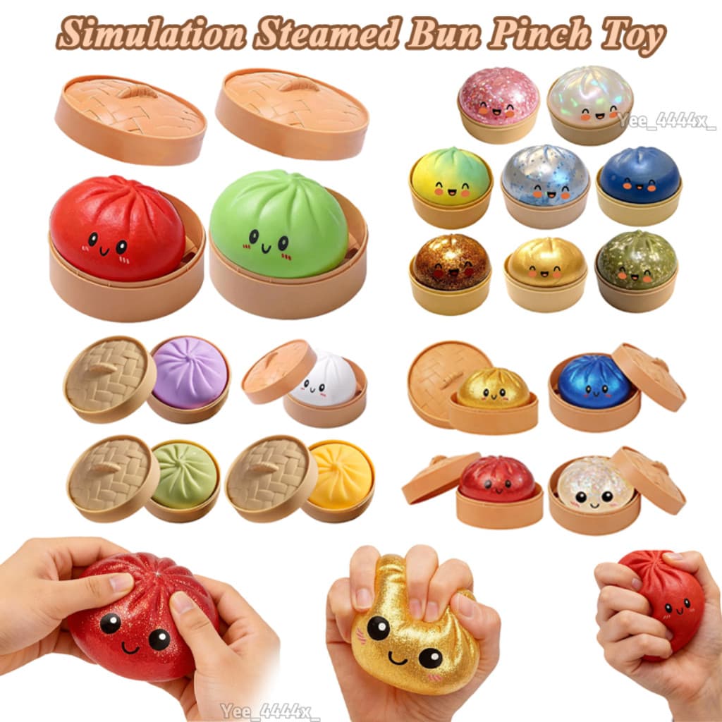 Simulação Cozido No Vapor Recheado Pão Pitada Brinquedo Bolinho Squishies Comida Chinesa Espremer De Descompressão chenh
