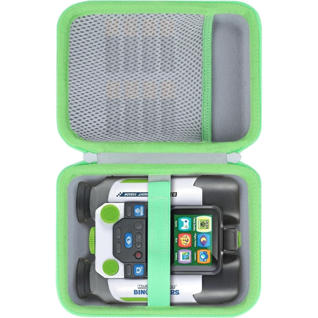 Estojo de Armazenamento Compatível com Binóculos LeapFrog Magic Adventures (Estojo Cinza+Verde Maçã)