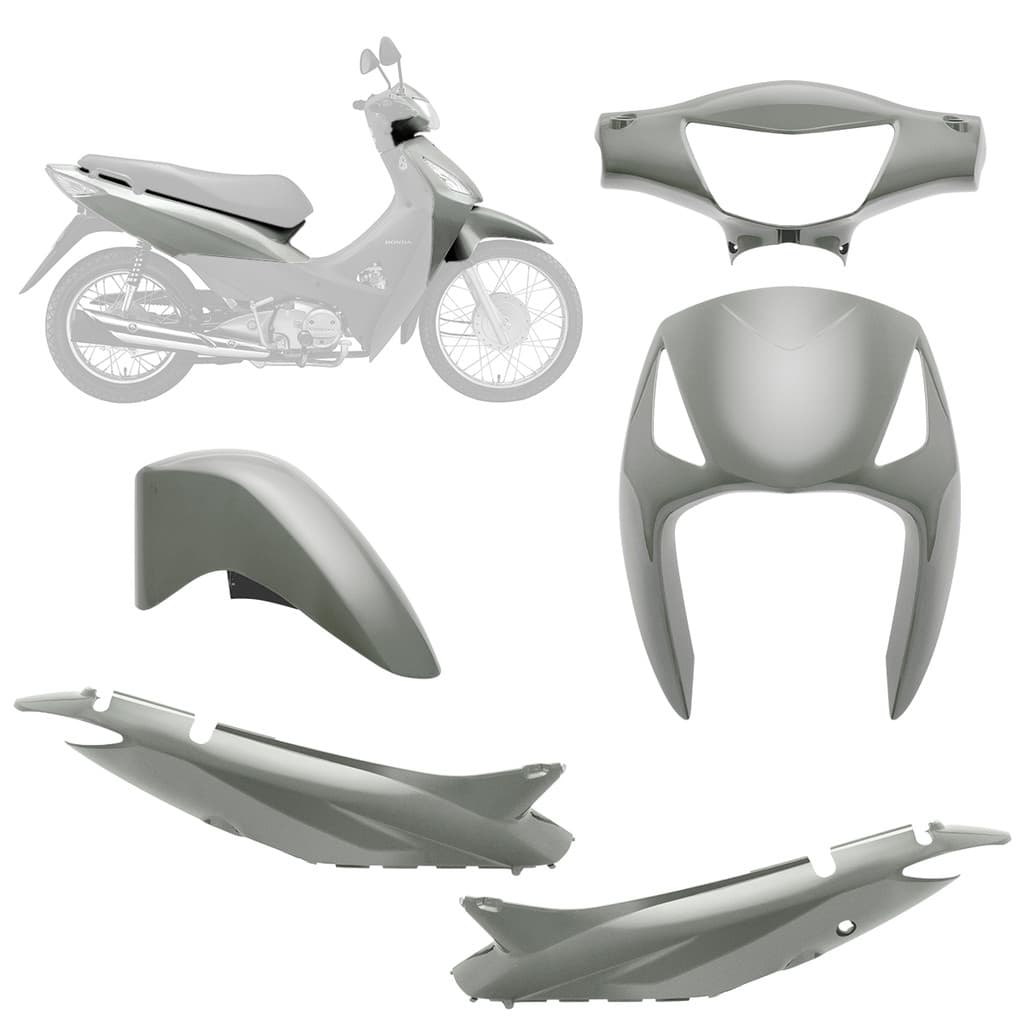 Kit Carenagem 4 Peças Pro Tork Compatível com Biz 125 Ks es 2006 2007 2008 2009 2010 Várias Cores
