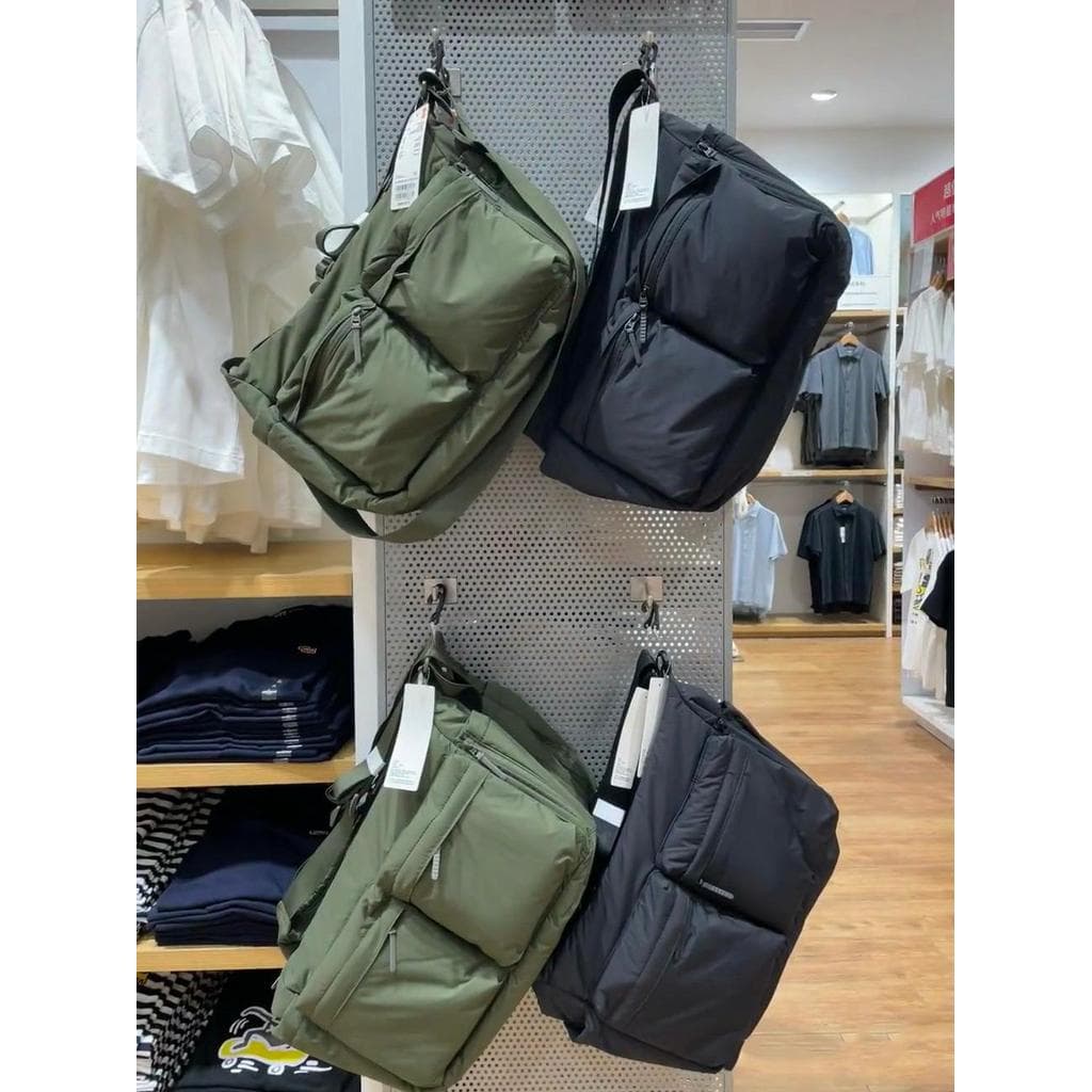 SUMU · Homens Mulheres Bolsa de Ombro Casual/Bolsa Mensageiro de Ombro Multi-bolso Repelente de Água Grande Capacidade47