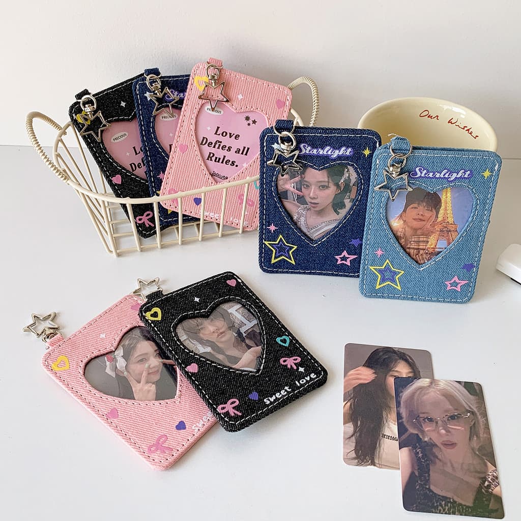Ins Cowboy Star Hard Card Set Y2k Style Idol Pequeno Cartão Bolsa Pingente Chaveiro