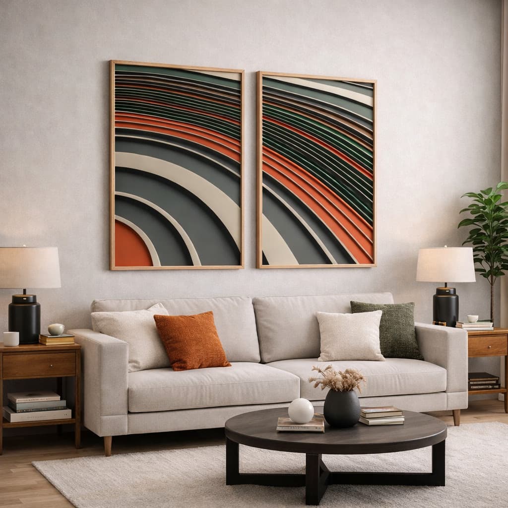 Conjunto Quadros Decorativos 50x70 cm Para Sala Quarto Escritório Hall
