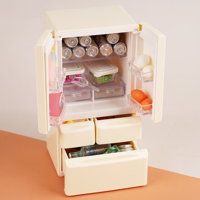 Móveis Em Miniatura 1 : 12 Simulação Geladeira Casa De Boneca Mini Eletrodomésticos Modelo Cozinha Cena Jogar Brinquedos