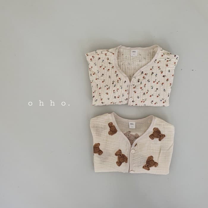 Crianças bebê bonito urso fino jaqueta de manga comprida verão bebê Floral ar condicionado Cardigan Anti-Mosquito protet