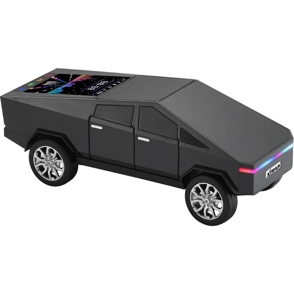 Caixa de Som Bluetooth Tesla Carro Acústica Potente Portátil Recarregável Som Rádio Compacta Alto Falante