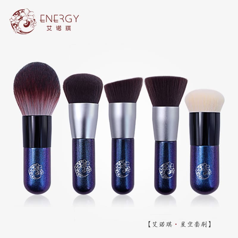 ENERGY/ENERGY Starry Sky Chubby Pincel Facial Pressionado Pincel de Pó Pincel de Fundação Pincel de Pó Solto Vassoura Pe