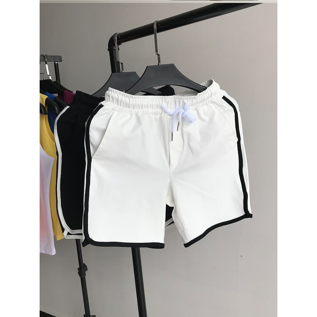Shorts curtos masculinos na moda versão coreana único All-Match Casual moda algodão estiramento calças de 4 pontos calça