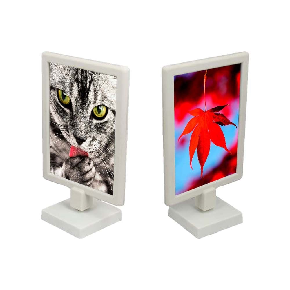 Porta Retrato Display Duplo Foto 10x15 Branco