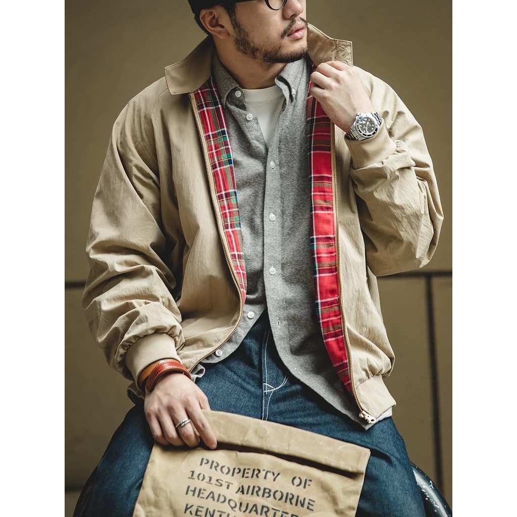 Ferramentas modernas americanas Retro gola G9 harrington jaqueta vintage motocicleta harrington jaqueta masculina primav