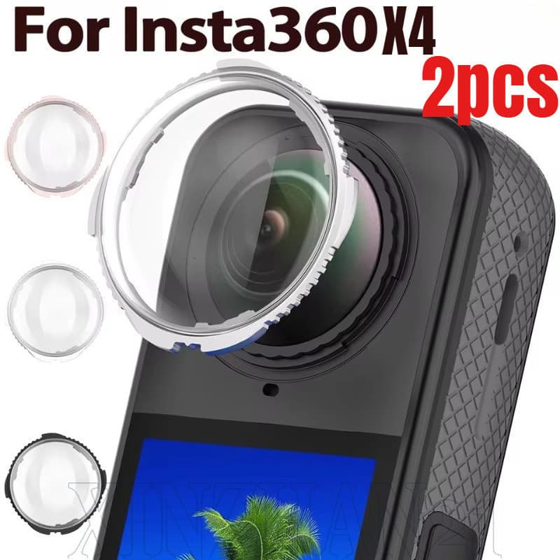 2 Pcs Protetores De Lente Premium Para Insta360 X4-Filmes Giratórios-Tampa Protetora De Câmera-Acessórios Anti-Riscos ,