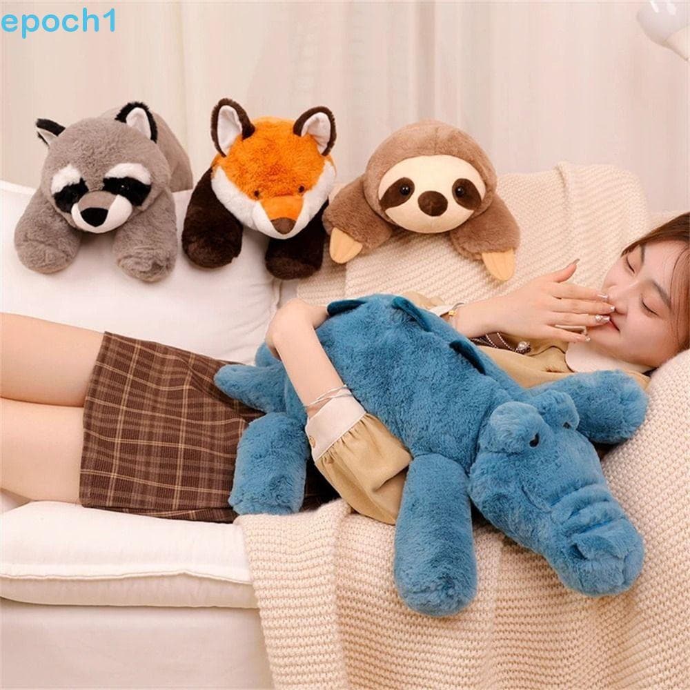 EPOCH1 Boneca De Pelúcia Animal Preguiçoso 45cm 60cm Crianças Brinquedo Encosto Dormir Aniversário Guaxinim
