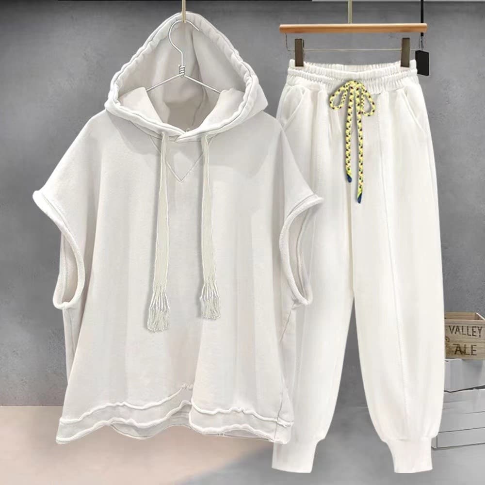 Street Wear cor sólida sem mangas camiseta terno masculino verão na moda ins All-Match com capuz meninos colete estilo H